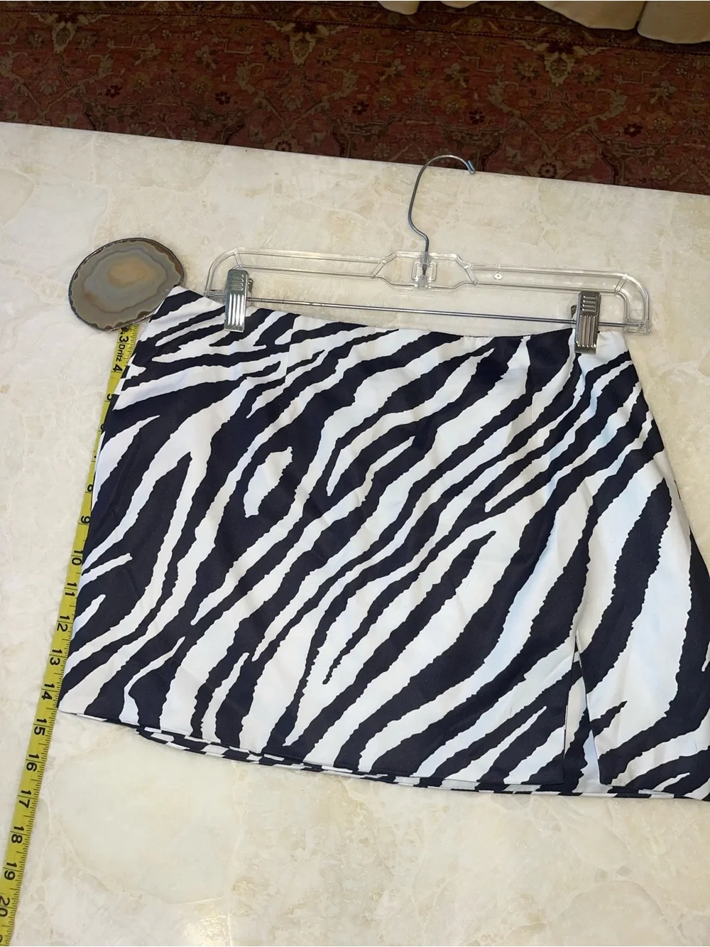 Tiger Mist Zebra Print Mini Skirt - Black & White - Picture 6 of 11